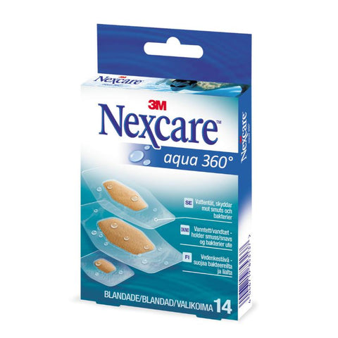 Nexcare Aqua 360 vanntett plaster 14 strips, 885429