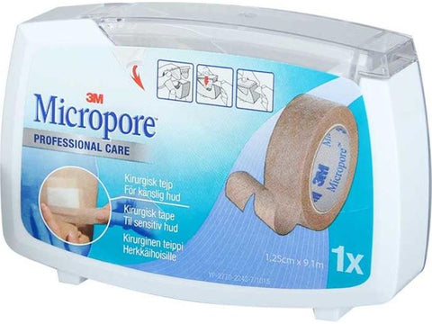 Micropore 1,25cmx9,14m disp brunn, 838125