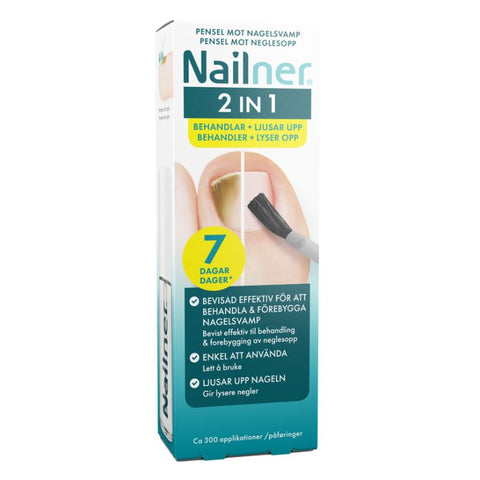 Nailner 2-i-1 Pensel mot neglesopp 5 ml,805244