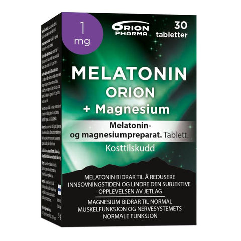 Melatonin Orion 1mg + magnesium 30 tabletter, 809817