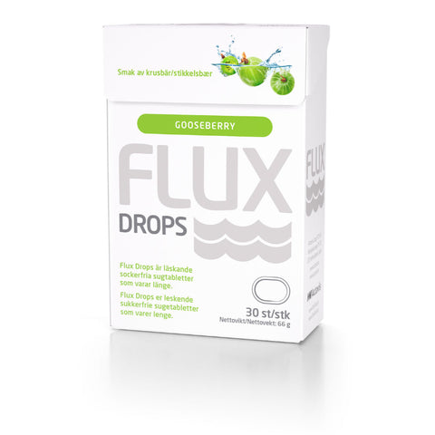 Flux Drops sugetabletter stikkelsbær 30 stk, 822520