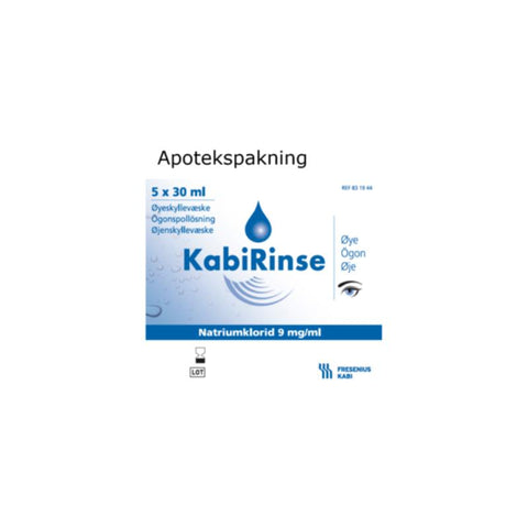 Kabirinse øyeskyllevæske NaCl 5x30 ml, 831944