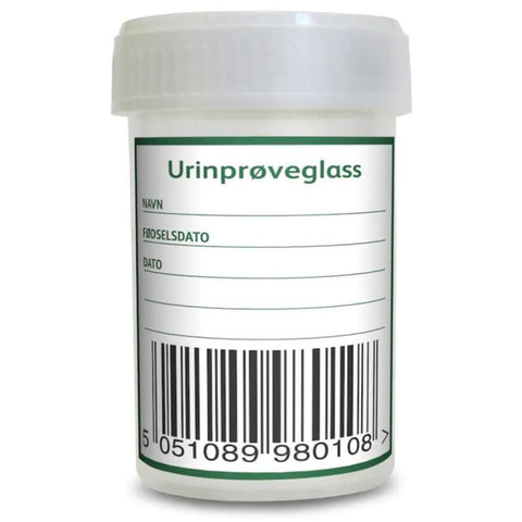 Vidi Pharma urinprøveglass med lokk 60 ml, 919337
