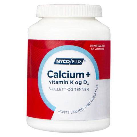 Nycoplus Calcium med K-og D3-vitamin tabletter 100stk, 904191