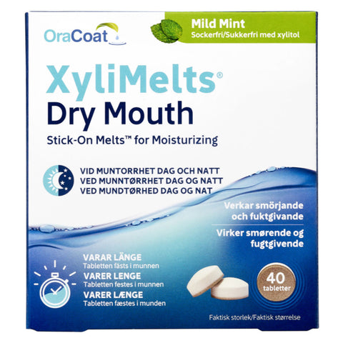 XyliMelts klebetabletter mild mint 40 stk, 906590