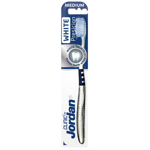 Jordan Clinic White Precision Medium tannbørste 1 stk,918537