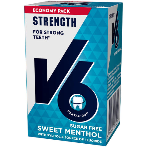 V6 Strenght Sweet Menthol tyggegummi 50 stk, 873959