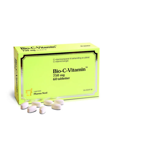 Bio-C-Vitamin Tab 750 mg 60 stykk Tablett(+12 år), 009730