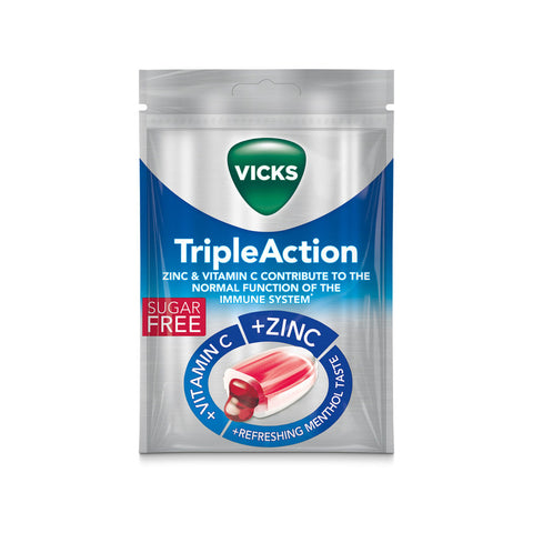 Vicks Triple Action halstablett 72 g, 905191