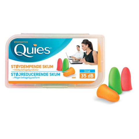 Quies ørepropper mykt skum 3 par, 923089