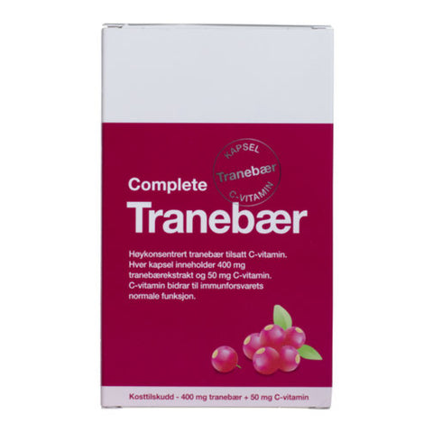 Complete tranebær m/C-vitamin Kaps 400 mg/50 mg, 906053