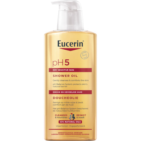 Eucerin pH5 Shower Oil uparfymert 400 ml, 816350