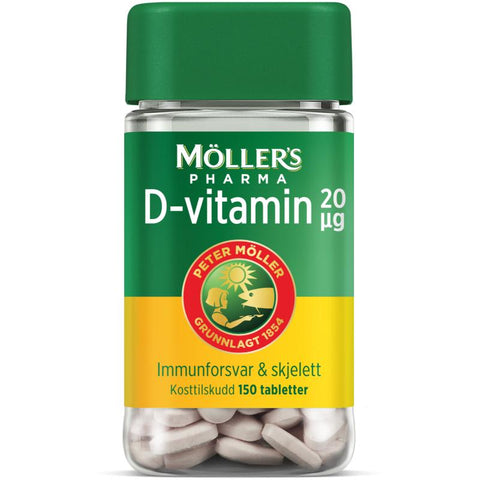 Möller's Pharma D-vitamin 20µg 150 tabletter, 840466