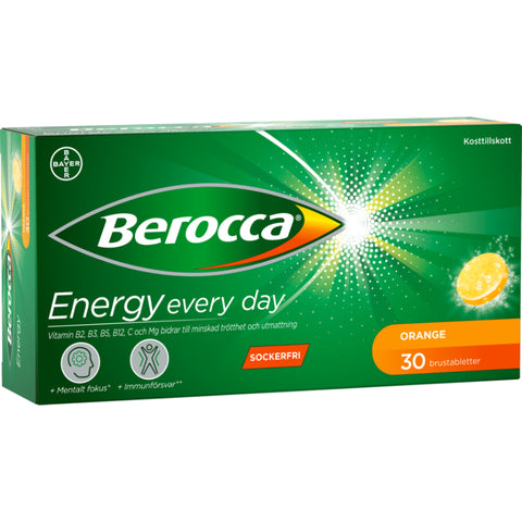 Berocca Energy appelsin 2x15 brusetabletter, 828205