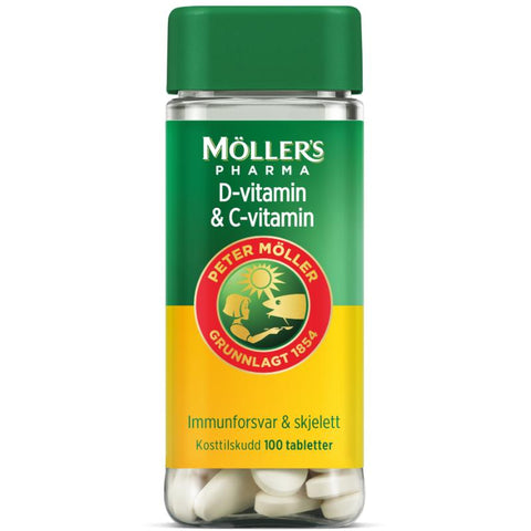 Möller's Pharma D-vitamin og C-vitamin 100 tabletter, 883524