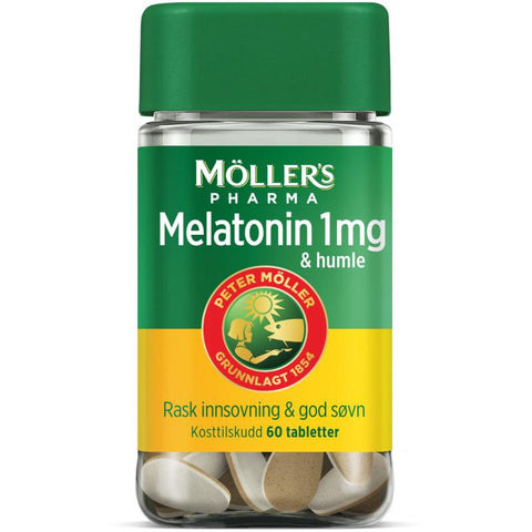 Möller's Pharma Humle og Melatonin 1mg 60 tabletter, 943839