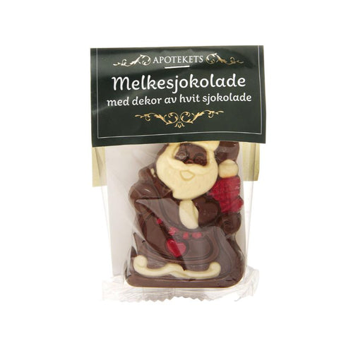 Apotekets melkesjokolade med dekor av hvit sjokolade 50 g,947997