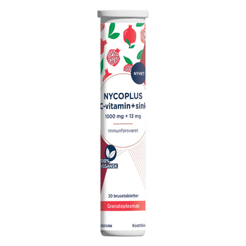 Nycoplus C-vitamin + sink 20 brusetabletter, 950661