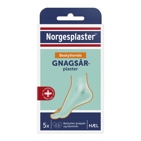 Norgesplaster beskyttende/forebyggende  gnagsårplaster til hæl 5 stk