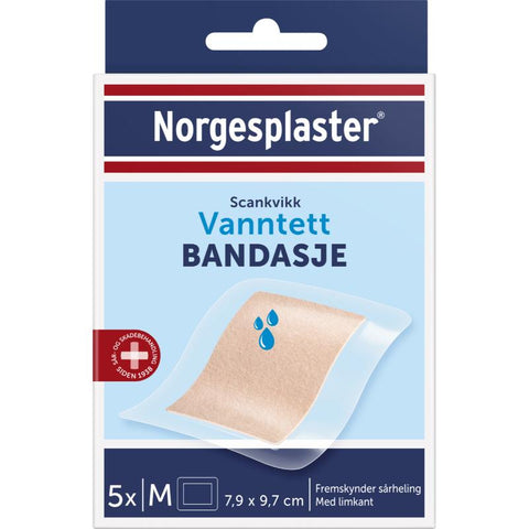 Norgesplaster Scankvikk vanntett bandasje 7,9x9,7cm 5 stk,973975