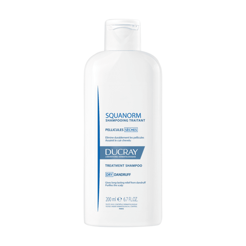 Ducray Squanorm Shampoo Dry mot tørr flass 200 ml, 994804/ 929248