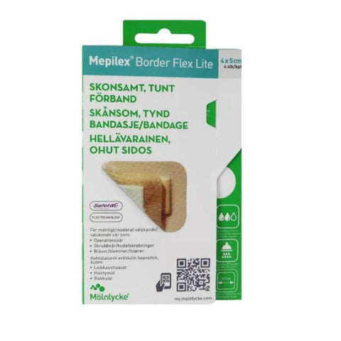 Mepilex Border Flex Lite 4x5cm skumbandasje 4 stk,809792