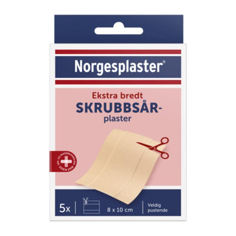 Norgesplaster Skrubbsårplaster 5stk 8x10cm,805036