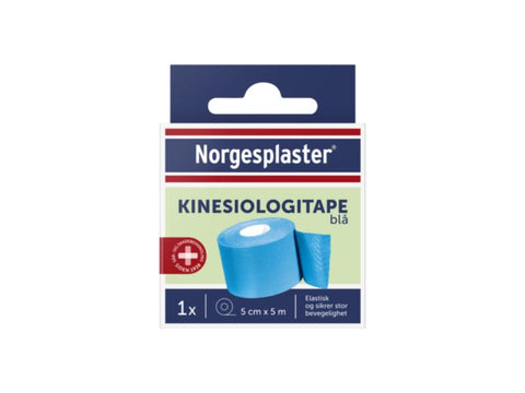Norgesplaster kinesiologitape blå 5cmx5m 1 stk, 899571