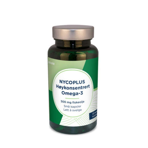 Nycoplus Høykonsentrert Omega-3 500 mg 120 små kaplser, 922575