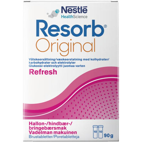 Resorb Original bringebær brusetabletter 2x10 g,903448