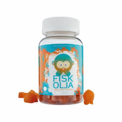 Monkids Fiskeolje Barn Sitron 60 stk, 961218