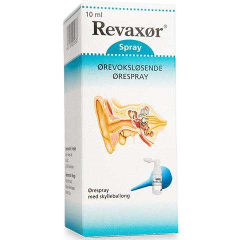 Revaxør ørevoksløsende ørespray 10ml m/skylleballong, 880719