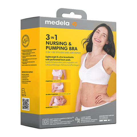 Medela 3-i-1 amme-BH hvit M 1 stk, 898260