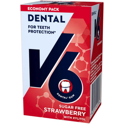 V6 Dental Strawberry Mint tyggegummi 50 stk,825672