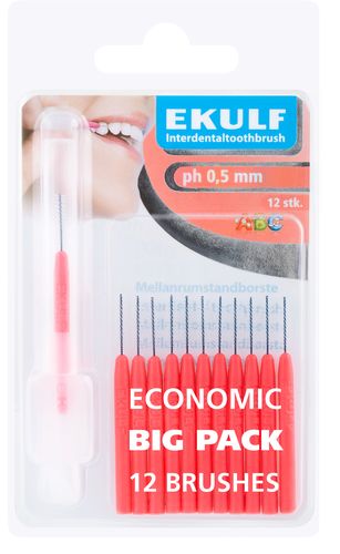 Ekulf Mellomromsbørster 12 stk, Forskjellige typer
