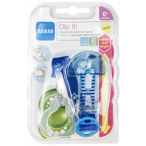 Mam Clip It festesnor til smokk blue 0m+, 929996