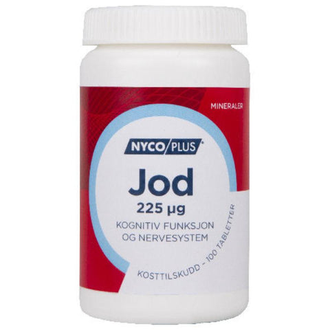 Nycoplus Jod tabletter 225 mcg 100 tab (NB!Ikke til atomberedskap), 871389