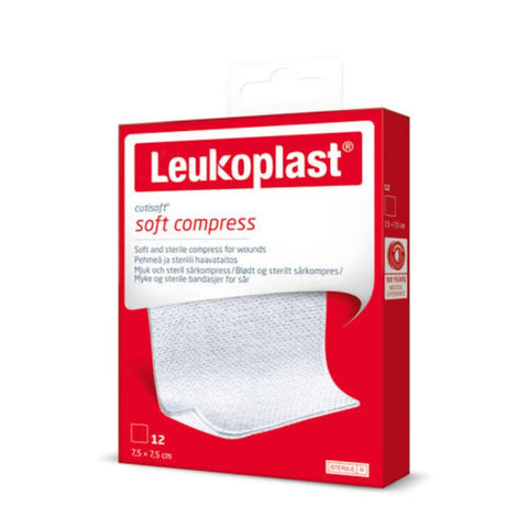 Leukoplast Cutisoft sterile kompress 7,5x7,5cm 12 stk,920301