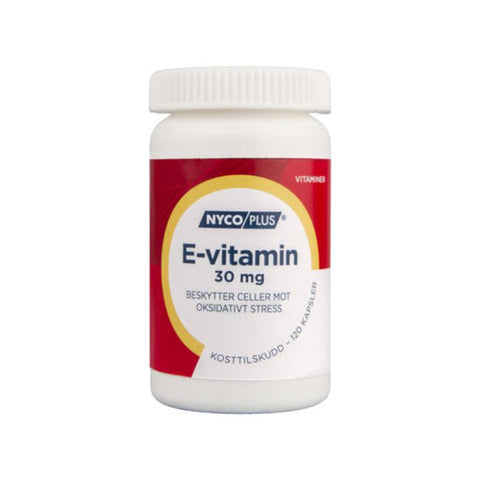 Nycoplus E-vitamin 30 mg 120 kapsler, 914417