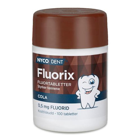 Nycodent Fluorix fluortabletter 0,5mg colasmak 100 stk, 871167