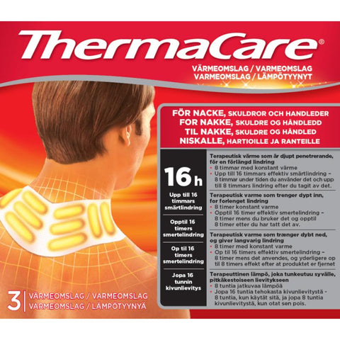 ThermaCare varmeomslag nakke, skulder og håndledd 3 stk,890675