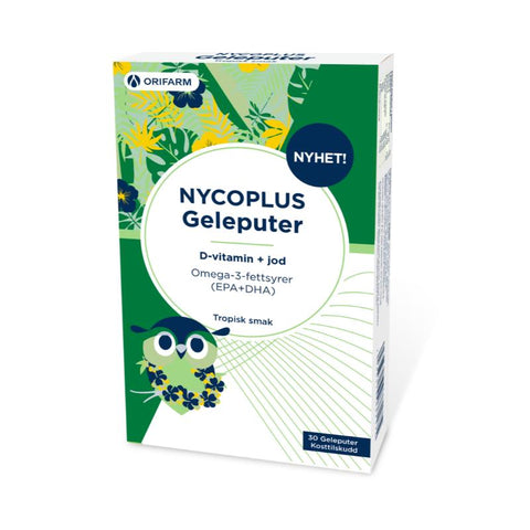 Nycoplus Omega-3 geleputer med tropisk smak 30 stk, 888793