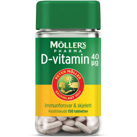 Möller's Pharma D-vitamin 40µg 150 tabletter, 909223