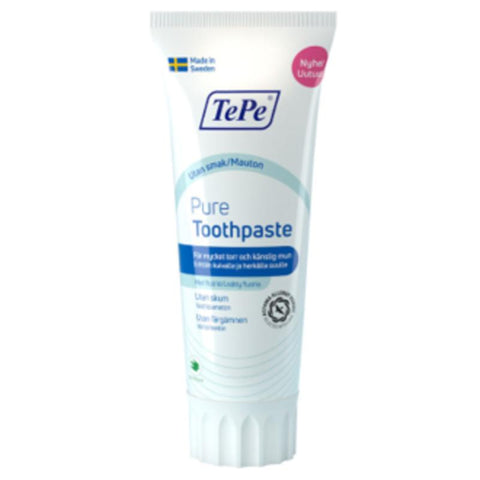 TePe Pure ekstra mild tannkrem uten smak 75 ml,951783