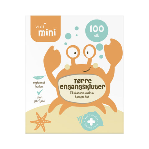 Vidi Baby tørr engangsklut 100 stk, 969066