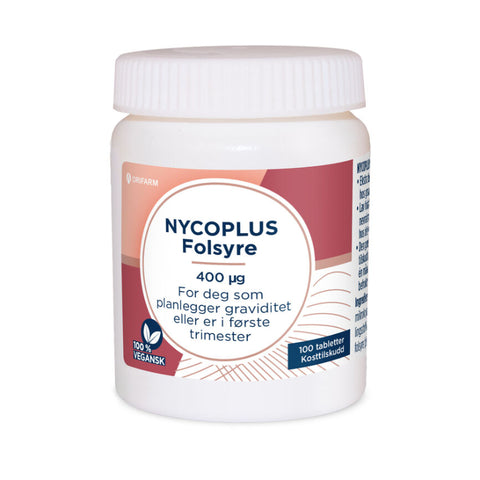 Nycoplus folsyre 400 mikrogram 100 tabletter, 994649