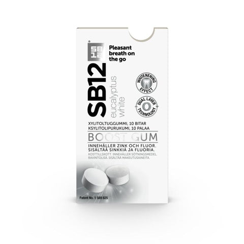 SB12 Boost Eucalyptus White tyggegummi 10 stk,960357
