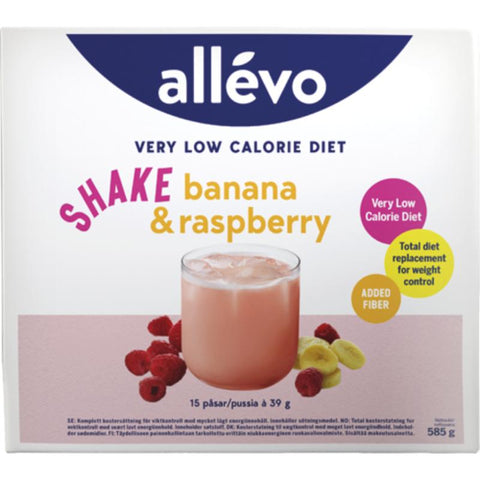 Allevo VLCD shake banana & raspberry 15 x 39 g, 891288
