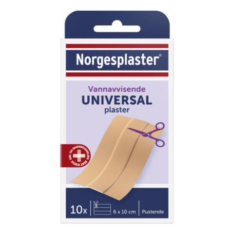 Norgesplaster Universalplaster 6x10 cm 10 stk,826586