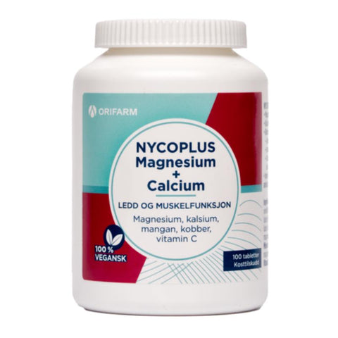 Nycoplus Magnesium + calcium tabletter 100stk, 871191
